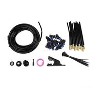 Sistema di raffreddamento nebulizzatore, opzioni di spruzzo regolabile, adattatore per rubinetto, giardino, patio, serra, kit di irrigazione a goccia, per giardino, prato, piante, aiuole (10 m)