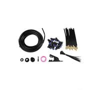 Sistema di raffreddamento nebulizzatore, opzioni di spruzzo regolabile, adattatore per rubinetto, giardino, patio, serra, kit di irrigazione a goccia, per giardino, prato, piante, aiuole (5 m)