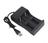 Sistema di ricarica USB avanzato per batterie al litio Dual Slot per 14500 18500 26650 con funzioni di sicurezza (doppio slot)