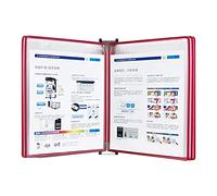 Sistema di riferimento desktop, 5 pannelli bifacciali, più colori disponibili, adatto progettato per formato A4 formato informativo, cartella in metallo Flip File Holding Rack (colore: B)