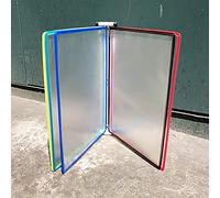 Sistema di riferimento desktop unità espositiva da scrivania piccola, durevole e resistente, 5 pannelli bifacciali, catalogo espositori progettati per visualizzare documenti in formato A4