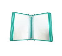 Sistema di riferimento e visualizzazione per montaggio a parete, con 10 tasche formato lettera, forte e robusto, in metallo pvc, portadocumenti A3