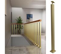 Sistema di ringhiera in vetro dorato di alta qualità, 95 cm, per scale e balconi, include pali e kit di viti, soluzione durevole per balaustra esterna, 1 pezzo