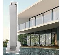 Sistema di ringhiera in vetro in acciaio inox - Kit di sicurezza per balaustra per appartamenti in loft villa - Morsetto a palo quadrato medio 95 cm/37,4" - Balcone Guardrail