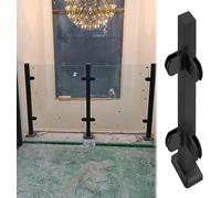 Sistema di ringhiere in vetro per interni ed esterni, rettangolare, autoportante, impermeabile, kit per balconi con montante ad angolo, altezza 125 cm, sicurezza il