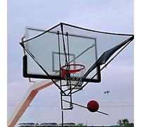 Sistema Di Ritorno Pallacanestro Appeso, nero, per esercitarsi al tiro a canestro, Facile da installare, il sistema di ritorno del tiro a canestro in metallo, Sistema rotante a 180° per la pratica del