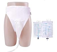 Sistema di Sacca per drenaggio urinario Raccoglitore di urina indossabile Pantaloni per incontinenza Orinatoio Portatile Riutilizzabile per Donna Uomo Pazienti Anziani Costretti a Letto-Elder