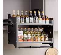 Sistema di scaffalature estraibili per armadietti da cucina, organizer per cassetti da cucina per riporre in modo efficiente e salvaspazio, per armadi da cucina e bar
