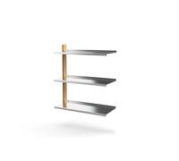 Sistema di Scaffalature MOD Modello 10 1 Binario da 875 + 3 Ripiani in Rovere/ Alluminio