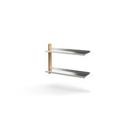 Sistema di Scaffalature MOD Modello 16 1 Binario da 525 + 2 Ripiani in Rovere/ Alluminio
