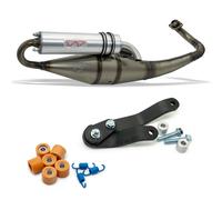 Sistema di scarico completo LeoVince HAND MADE TT, alluminio, omologazione