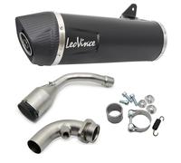 Sistema di scarico completo LeoVince SBK NERO, acciaio inox nero, tappo carbonio