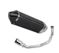 Sistema Di Scarico Completo Universale Per Zuma GY6, Motore A Serbatoio 125CC, 150CC E 200CC Silenziatore di Scarico Moto(TYPE-B FAKE CARBON)