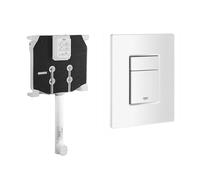 Sistema di scarico wc Grohe da incasso con placca bianca