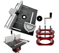 Sistema di sollevamento del tavolo del router, assemblaggio tavolo in alluminio per la lavorazione del legno con base di sollevamento del piatto dell'inserto per una migliore precisione di
