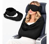 Sistema di Sonno da Viaggio, Supporto per la Testa in Volo Maschera Blocca | Cintura per prevenire il dondolio della testa, Fascia avvolgente e comoda per il corpo per viaggi in aereo e treno