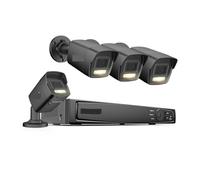 Sistema di sorveglianza Poe 3K, registratore NVR 8CH con telecamere di Sicurezza IP67 da 5 MP, Visione Notturna, rilevamento del Movimento, Microfono Integrato(4pcs 1TB)