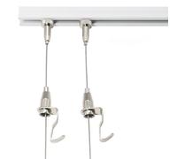 Sistema di Sospensione della Guida Immagine Mobile e posizionabile Kit di Sospensione del Filo, Un Unico Supporto per soffitto dell'armadietto Cavo, Binario per Il Display Fotografico con Corda