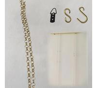 Sistema di Sospensione della Guida per Foto di Pittura Cavo sospeso/Immagine a Sospensione, Catena Dorata per specchi appesi/Telaio/lampade/cartelloni pubblicitari/Cesto, 33 Piedi di Ottone e s -
