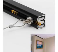 Sistema di Sospensione della Guida per Immagine Sistema di soffitto/Monte a Parete Kit sospeso a Sospensione, aggiornamento del bernina Artistica Black, Foto di Sospensione Verticale/Orologio/