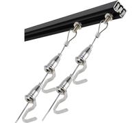Sistema di sospensione della rotaia dell'immagine Sistema for appendere quadri: binari da 0,5-2 m, 1 cavo, ganci, cavi in acciaio, supporto a soffitto/parete(1.5m/4.9ft Rail,1m/3.3ft Cord)