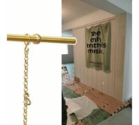 Sistema di sospensione per quadri/cartelloni pubblicitari in ottone, guida verticale per appendere quadri, con anello a D, guida per esposizione foto