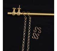 Sistema di sospensione per quadri da galleria, kit di esposizione in metallo con asta in ottone e catena dorata, supporto a parete da 70 cm per decorazioni domestiche, opere d'arte da museo, elegant