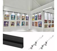 Sistema di Sospensione per Quadri da Galleria - Kit espositivo Regolabile in Lega di Alluminio con Doppia Cornice, Cavo da 8,2"/2,5 m, Perfetto per l'arredamento della casa e Le gallerie d'a