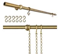 Sistema Di Sospensione per Quadri in Ottone, Binario per Quadri Galleria, Rotaia Da Galleria con Catene Scorrevoli per Appendi, per Dipinti, Cornici, Decorazione Casa e Ufficio(1.10m (43.3in))