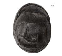 Sistema di sostituzione capelli umani da uomo toupee in pelle mono poli...