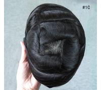 Sistema di sostituzione dei capelli da uomo pelle sottile toupee parrucche re...