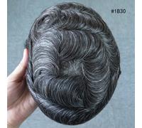 Sistema di sostituzione dei capelli da uomo pelle sottile toupee parrucche re...
