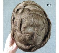 Sistema di sostituzione dei capelli da uomo pelle sottile toupee parrucche re...
