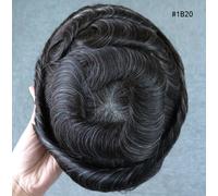 Sistema di sostituzione dei capelli da uomo pelle sottile toupee parrucche re...