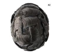 Sistema di sostituzione dei capelli mono fine Toupee da uomo in poli pelle pe...