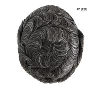 Sistema di sostituzione dei capelli toupee da uomo in pizzo anteriore mono pe...