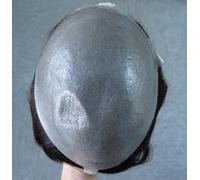 Sistema di sostituzione dei capelli toupee pelle sottile 0,05 mm da uomo cape...