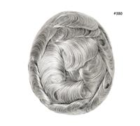 Sistema di sostituzione dei capelli umani da uomo parrucchiere mono toupee in...