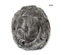 Sistema di sostituzione dei capelli umani da uomo parrucchiere mono toupee in...