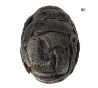 Sistema di sostituzione dei capelli umani da uomo parrucchiere mono toupee in...