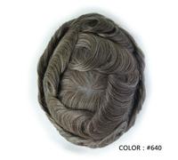 Sistema di sostituzione dei capelli umani da uomo pelle 0,12 mm parrucche con...