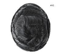Sistema di sostituzione dei capelli umani da uomo unità di pelle sottile pezz...