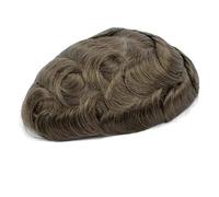 Sistema di sostituzione dei capelli umani della protesi capillare dei capelli degli uomini 0.1-0.12mm per gli uomini 6X8 7X9 8X10 parrucca 120 7x10#colore 5