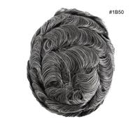 Sistema di sostituzione dei capelli umani Toupee da uomo 0,08 mm pezzi di cap...