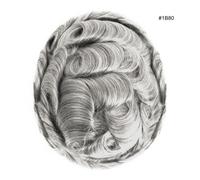 Sistema di sostituzione dei capelli umani Toupee da uomo 0,08 mm pezzi di cap...
