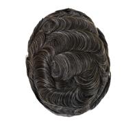 Sistema di sostituzione dei capelli umani Toupee da uomo per pezzi di capelli...