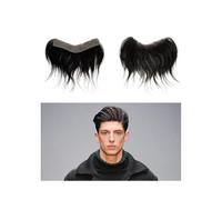 Sistema di sostituzione Parrucca da uomo con attaccatura dei capelli sulla fronte, 1B#, capelli umani neri, sottili, in PU, con attaccatura dei capelli naturale, posticci for capelli da uomo Della Bas
