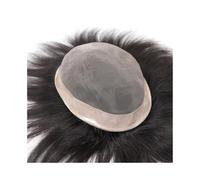 Sistema di sostituzione Protesi for capelli umani for uomo, traspirante, con parte superiore in pizzo monocromatico e NPU intorno alla parrucca maschile Della Base(6x8)
