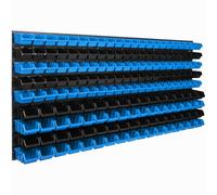 Scaffale da parete con sistema di stoccaggio 1728 x 780 mm 178 pezzi scatole impilabili scaffali a vista scaffali da parete extra resistenti espandibili scaffali da officina scaffali da officina