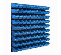 Sistema di stoccaggio da parete, 770 x 780 mm, 90 pezzi, scatole impilabili, pannelli da parete extra resistenti, scaffali da officina, scaffali da officina